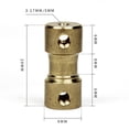 thumbnail image 3 of 4-4mm Brass Motor Copper Shaft Coupling Coupler Connector Sleeve Adapter, 3 of 7