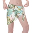 thumbnail image 3 of Disketp Watercolor Palm Tree Women Swimsuit Cover Up Short Chiffon Summer Beach Sarong Bikini Wrap Skirt Bathing Suit, 3 of 7