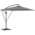 thumbnail image 1 of Outsunny Patio Offset Umbrella UPF 50+ UV Protection, Water-Resistant, Grey, 1 of 10