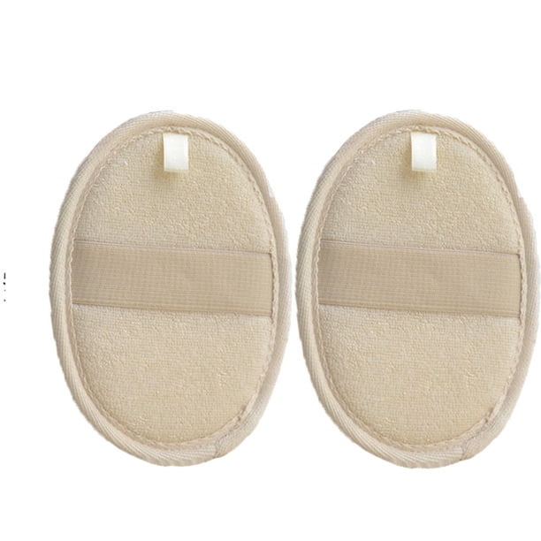 Pack de 2 estropajos de lufa, esponja natural, almohadilla exfoliante para la piel, ducha, cara y cuerpo, limpieza profunda
