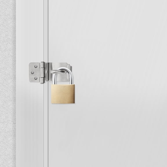 SEWCHICS 1Set 90 Degree Stainless Steel Door Hasp with Brush Finish and Easy Mounting Screws