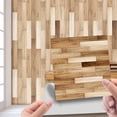 thumbnail image 3 of Waterproof Backsplash for Kitchen 10x10cm Tile Stickers Self-Adhesive Floor Tile PVC Wall Tile DIY Tile Decals, 20 Sheet, 3 of 5
