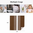 thumbnail image 4 of Brown White Stripe Cloth Napkins, Modern Rustic Vertical Striped Washable and Reusable Dinner Napkins Set of 4, Table Napkin for Kitchen Party Birthday Wedding Hotel Housewarming 20"x20", 4 of 8