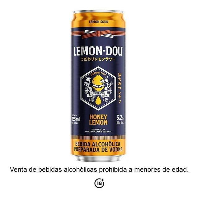 Bebida alcohólica preparada Lemon-Dou honey lemon con vodka 355 ml