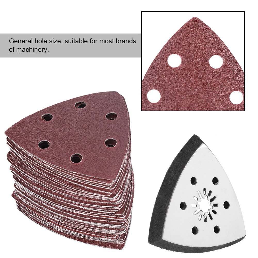 Mgaxyff Oscillating Sanding Pad, Oscillating Sanding Paper,61pcs 90mm 6