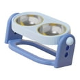 thumbnail image 3 of Comedero para gatos y perros con elevación y inclinación, apto para bigotes, tres alturas Azul, 3 of 6