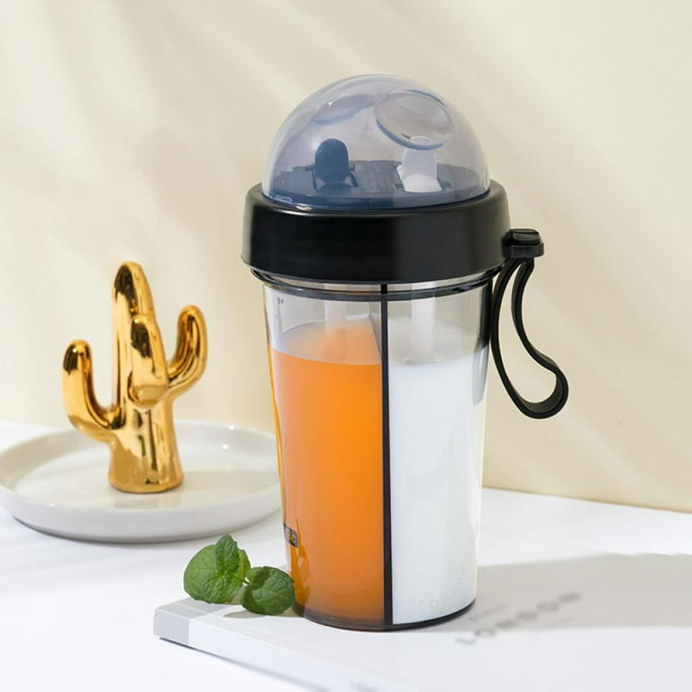 2 Cups In 1 Cup Can Hold Two Drinks, Creative Water Cup, Dual Drink Water  Bottle