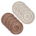 thumbnail image 1 of Uxcell 8 Pcs Manteles Individuales Redondos Tejidos, Mantel Lavable de 7 Pulgadas Resistente al Calor Decorativo para Mesa de Comedor Encimera, Café Gradiente/Ceniza Gradiente, 1 of 7