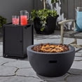 thumbnail image 2 of GDF Studio Toulouse Outdoor 40,000 BTU Lightweight Concrete Fire Pit Bowl, Dark Gray and Black, 2 of 13