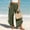 c01Green, variant on LNWUY Linen Pants Women Smocked High Waisted Wide Leg Cropped Pants with Pockets Cute Ruffle Boho Flowy Beach Pants Black XL