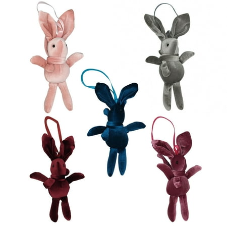 

Rdeuod Valentines Day Decor Plush Pendant Rabbit Doll Pendant Flower Decoration Gift 5PC