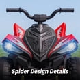 thumbnail image 4 of Hikiddo 24V ATV Kids 4 Wheeler, Spider Electric Four Wheeler for Kids Ride on Toy, 16" Extended Seat - Red, 4 of 9