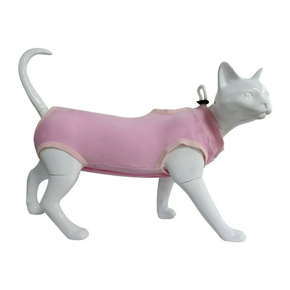 Cat Clothes Maternity Spaying Suit Post-Weaning Recovery Suit Anti-Licking Elastic Pet Cat Clothes Post-Surgery Suit (Medium,Pink)