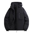thumbnail image 2 of Mens 3 in 1 Outdoor Jacket Waterproof Windproof Detachable Inner Fleece Hooded Hiking Mountain Shell Coat, 2 of 6