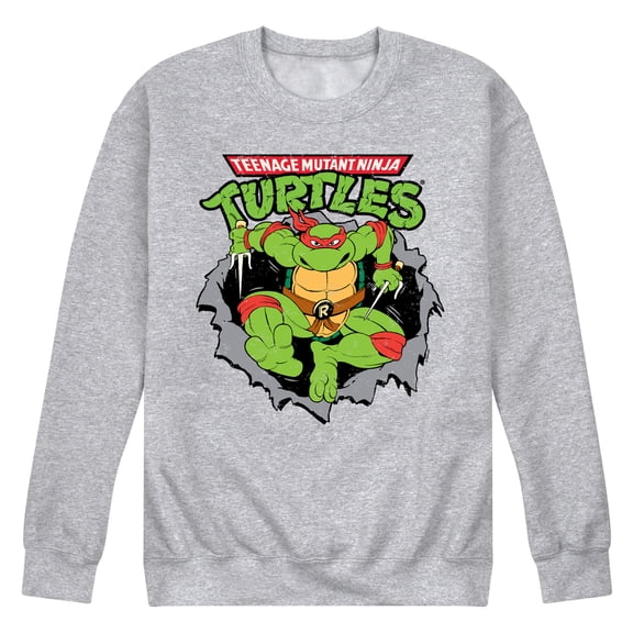 Teenage Mutant Ninja Turtles - Raphael Breaking Through Shirt Graphic Fleece Sweatshirt