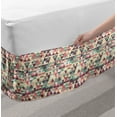 thumbnail image 2 of Abstract Bed Skirt, Geometrical Illustration Along Cracked Recurring Triangles Pattern in Grunge Style, Elastic Bedskirt Dust Ruffle Wrap Around for Bedding Decor, 4 Sizes, Multicolor, by Ambesonne, 2 of 2