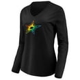 thumbnail image 2 of Women's Black Dallas Stars Team Pride Logo Long Sleeve V-Neck T-Shirt, 2 of 3