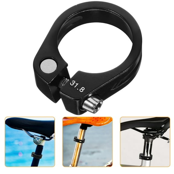 Bike Seat Post Clamp with Fine Processing and Screw Fine Tuning Design for Daily Use Black Aluminum