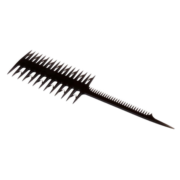 Cepillo para teñir el cabello 2 en 1, tejido que el salón, peine de fino negro Zulema Cepillo para teñir el cabello