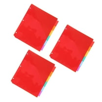 Masteelf 18 pcs  Binder Dividers With Tabs Sturdy Plastic Dividers For 3 Ring Binder With Tabs Colorful Binder Dividers Page Protectors For School A4