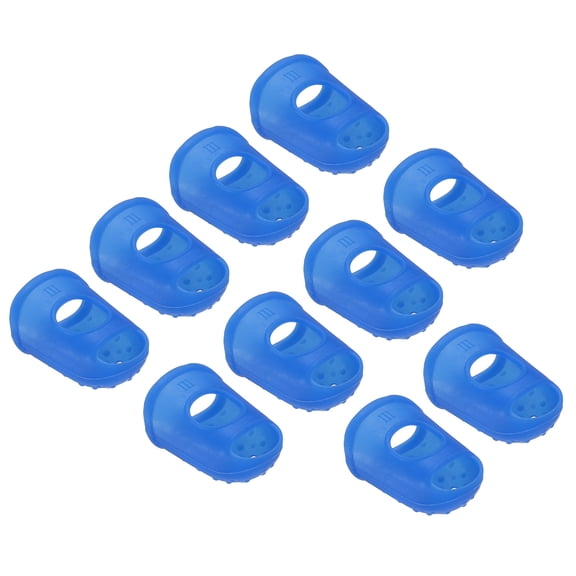 Uxcell Finger Tips Anti Slip Fingertip Protector, 20 Pack 29mm Silicone Finger Guard, Dark Blue