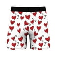 thumbnail image 6 of Vetsdori Soft Underwear for Men Valentines Boxers Cozy Casual Trunks Gift for Boyfriend Heart Print Mens Boxer Briefs Elastic Waist, 6 of 7