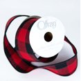 thumbnail image 5 of Offray Ribbon, Red and Black Buffalo Check 2 1/2 inch Wired Edge Woven Ribbon, 9 feet, 5 of 11
