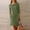 Army Green, variant on Busydd Dresses for Women M-3XL Trendy Round Neck Button Summer Dress Solid Color Long Sleeve Spring Dresses Casual Comfy Mini Dress with Pockets