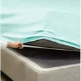 thumbnail image 6 of Extra Deep Pocket Fitted Sheet Elastic Corner Straps Fitted Sheets 18" - 21" California King Size Aqua Light Blue Color, 6 of 7