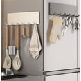 thumbnail image 5 of YINGLI Magnetic Utensil Hook Rack, No‑Drill Carbon Steel 6‑Hook Storage Holder for Refrigerator Microwave, Max 5 lbs Load, Gray, 5 of 6
