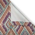 thumbnail image 5 of Ambesonne Tribal Grommet Curtain, Diagonal Ethno Pattern, 50" x 120", Purple and Teal, 5 of 6
