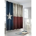 thumbnail image 3 of Retro Western Texas Stars Shower Curtain, Rustic Country Wood Bathroom Decor Curtains Set with Hooks, Waterproof Fabric Home Accessories， 66 X 72 Inch Long, 3 of 6