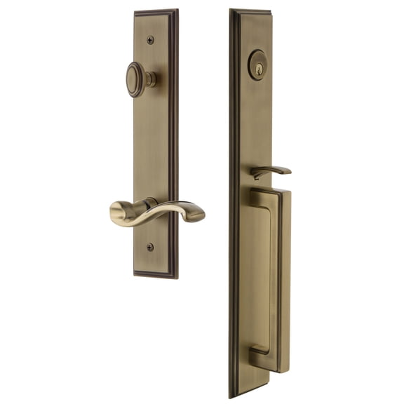 Grandeur Cardgrprt_Eset_238_Rh Carre Solid Brass Rose Right Handed Keyed Entry Single