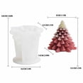 thumbnail image 4 of Cateissary Molde de silicona para velas de árbol de Navidad, fácil de usar, divertido y adecuado para velas aromáticas, jabón y decoración. Aromaterapia y Aceites Esenciales blanco l, 4 of 6
