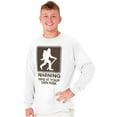 thumbnail image 5 of Warning Hike Your Own Risk Bigfoot Long Sleeve TShirt Men Women Brisco Brands L, 5 of 6