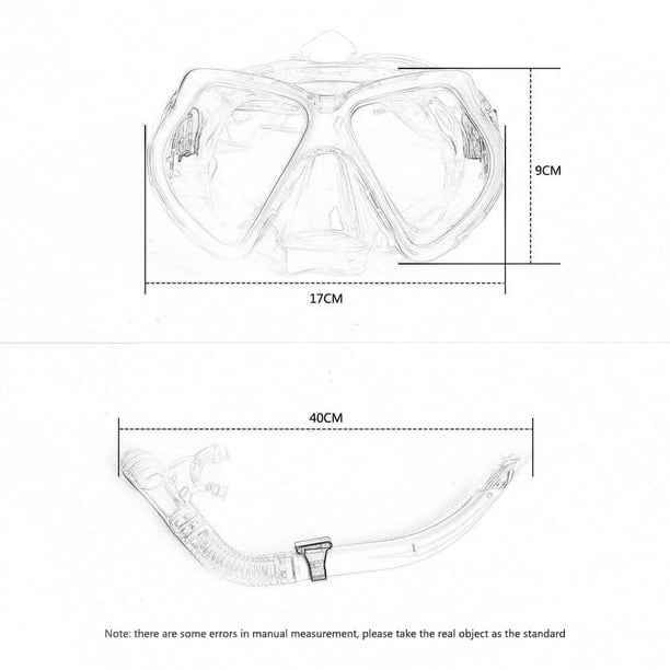 Snorkel Máscara de natación Buceo Scuba Set para adultos Gafas subacuáticas (Verde) Likrtyny Para estrenar