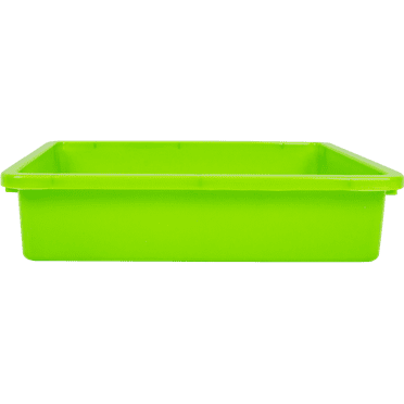IQ Accessories 2-Compartment Stackable Plastic Letter Trays, 2 Count, 2 Pack