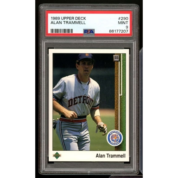 Alan Trammell Card 1989 Upper Deck #290 PSA 9