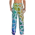 thumbnail image 3 of Picia Rainbow Glitter Mens Soft Woven Cotton Elastic Waistband Sleep Pajama Pant Lounge Sleep Pant With Pockets And Drawstring-Small, 3 of 9