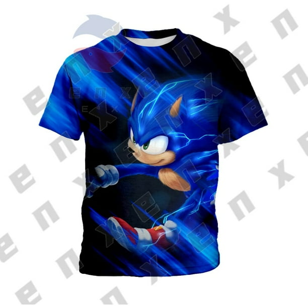 Sonic the Hedgehog Camiseta Para Ninos Moda 3D Print Game Shirt Bodega Aurrera en linea
