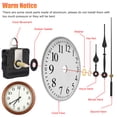 thumbnail image 2 of High Torque Long Shaft Wall Clock Movement Mechanism with 2 pairs of Hands, Silent Sweep Battery Quartz Clock Motor Movement Kit for DIY Repair Parts Replacement (1.22inch Shaft), 2 of 8
