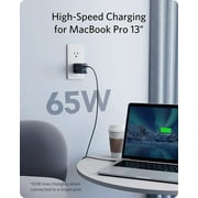 Anker Charger, 65W 3-Port Fast Compact Foldable USB C Charger Block Compatible for MacBook Pro/Air, iPad Pro, Galaxy S20, Dell XPS 13, Note 20/10+, iPhone 17 Series, Steam Deck, and More