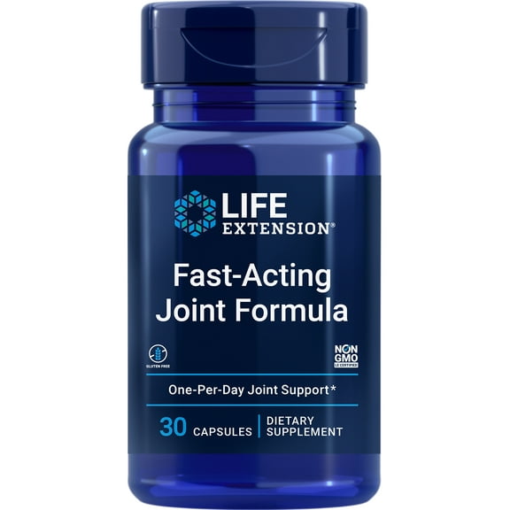 Life Extension Fast-Acting Joint Formula – Advanced Joint Health Support Supplement for Men & Women - for Joint Discomfort & Inflammation response – Non-GMO, Gluten-Free - 30 Capsules