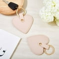 thumbnail image 3 of 2PCS PU Leather Heart Keychain Key Ring Organizer Cute Women Heart Shaped Pendants Keychain Holder with Keyring for Valentine Gift Bag Charm Key Fob Car Accessories (Pink), 3 of 8