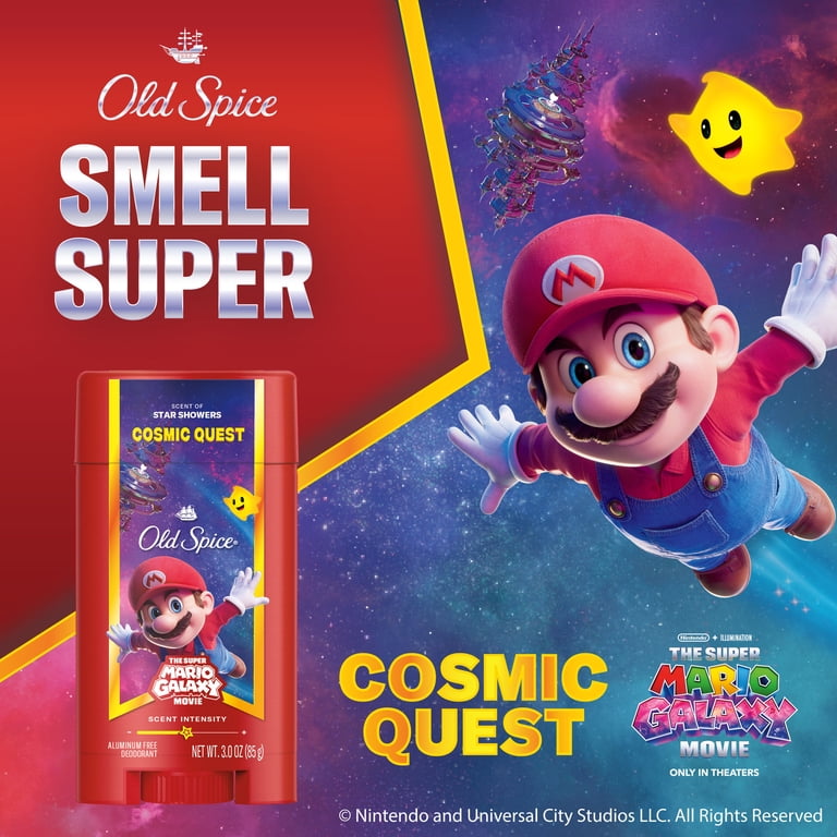 Old Spice Mario Galaxy デオドラントスティック 3個セット Old Spice Men's Deodorant, Cosmic Quest, Old Spice x The Super