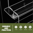 thumbnail image 3 of WASHWEPE Clear Display Riser Acrylic Display Shelf Minimalist Four Tier Storage Holder for Collectors 1Pack, 3 of 8