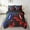 Navy Blue Red, variant on Gamer Gaming Bedding Twin Size 7-Piece Black Navy Blue Red Comforter Set, Geometric Neon Checkered Bedding Comforter Sets Video Game Themed Bed in a Bag, Aesthetic Glowing Plaid Bedding Accessories