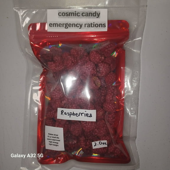 Freeze Dried Raspberries Whole Bright Red 2.0 oz Bag
