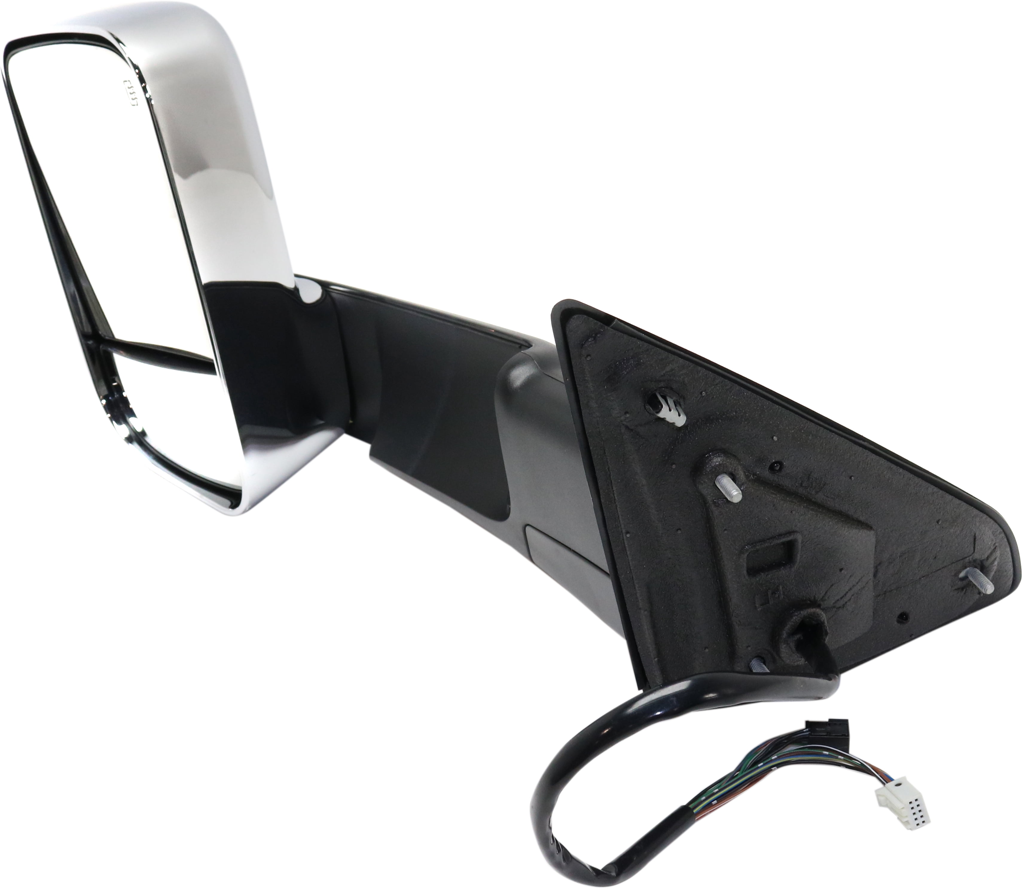 Towing Mirror Compatible With 2012-2013 Ram 1500 Left Driver Side Heated w/ Blind Spot Corner Glass In-housing Signal Light Chrome Kool-Vue