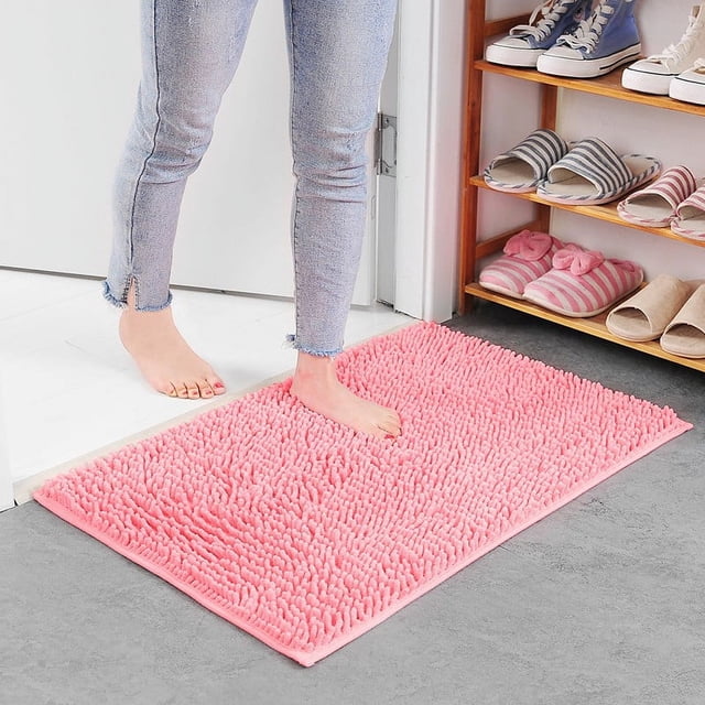Alfombrillas de chenilla para dormitorio, cocina, sala de estar, alfombra para puerta de baño, alfombrillas antideslizantes absorbentes para pies